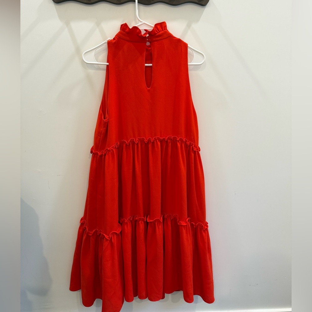 Elliatt Anthropologie Sonnet Mock Neck Dress Red Small Flirty Party Casual - Picture 5 of 6
